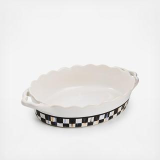 Courtly Check Stoneware Everyday Oval Baker