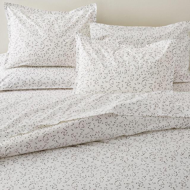 Valeta Grey Organic King Printed Duvet Cover