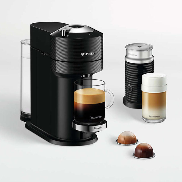 Nespresso ® by Breville ® Classic Black Vertuo Next Premium Coffee and Espresso Machine with Aeroccino Frother