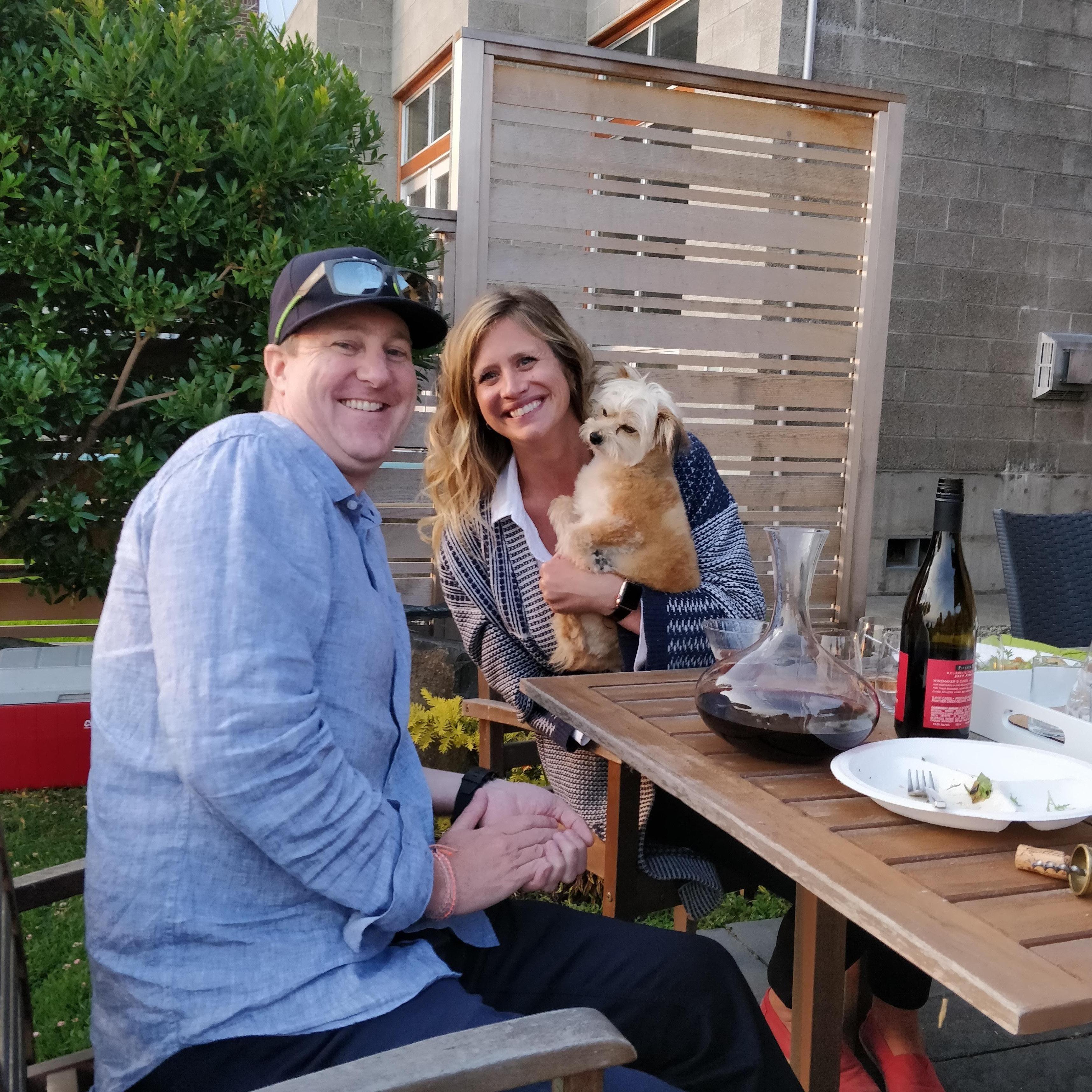 An amazing dinner at Mike and Pams.