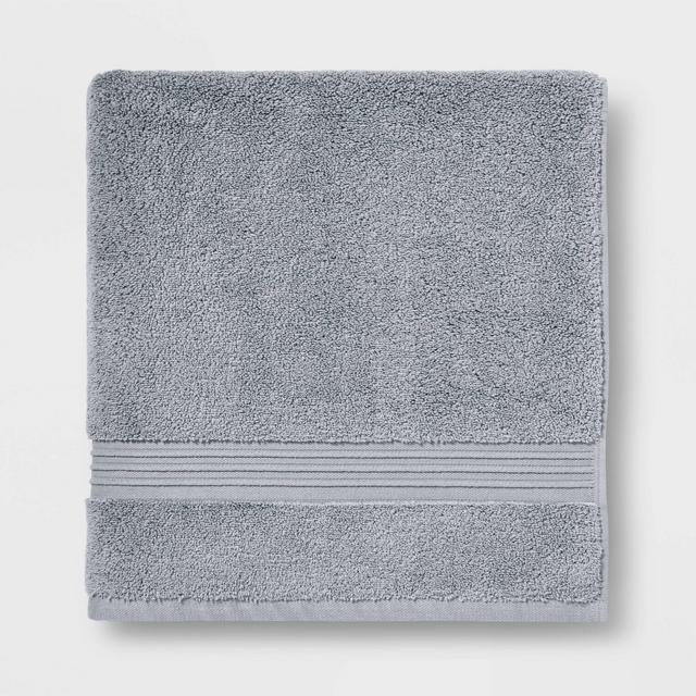 2pk Quick Dry Ribbed Bath Towel Set Light Gray - Threshold™