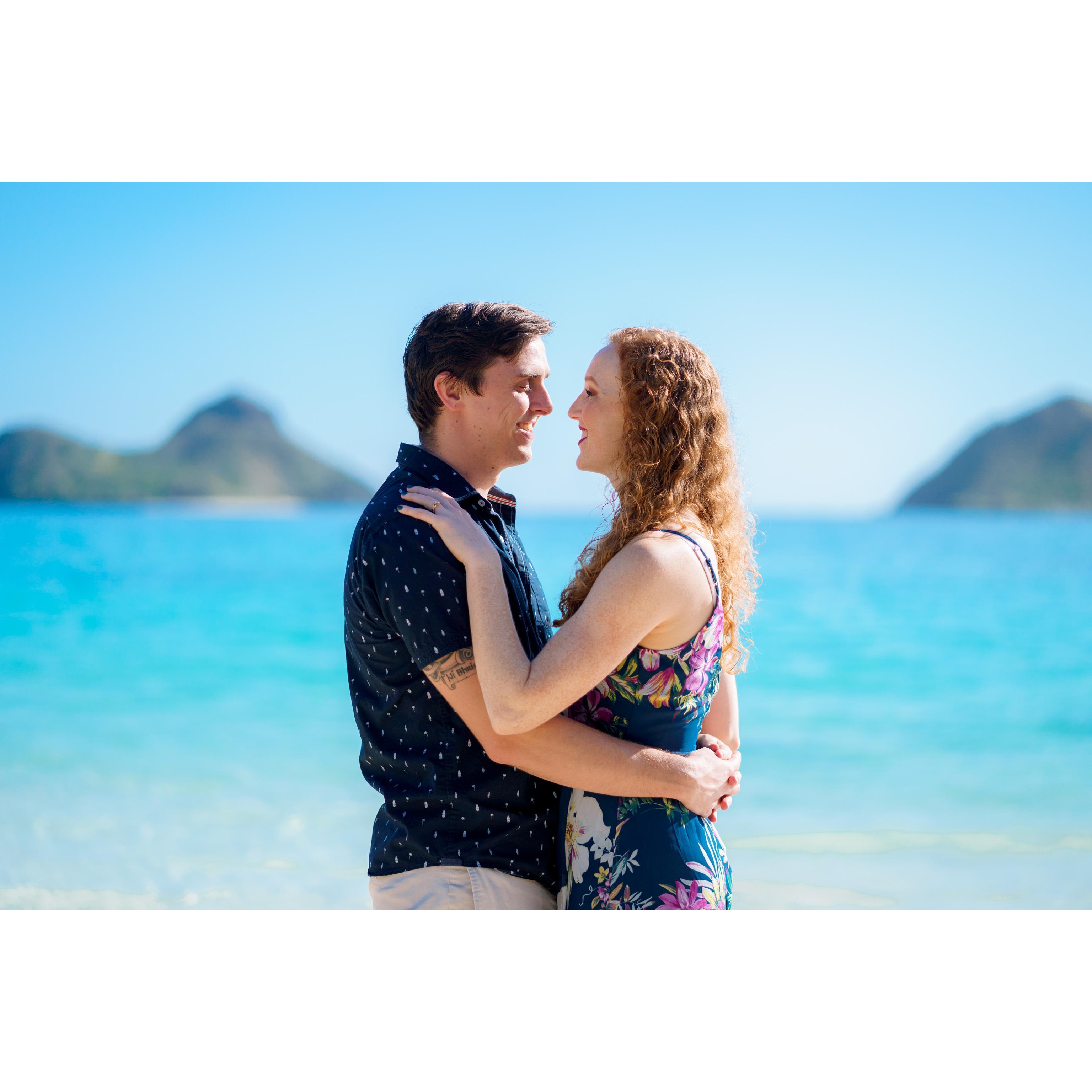 Engagement photo at Cash Beach