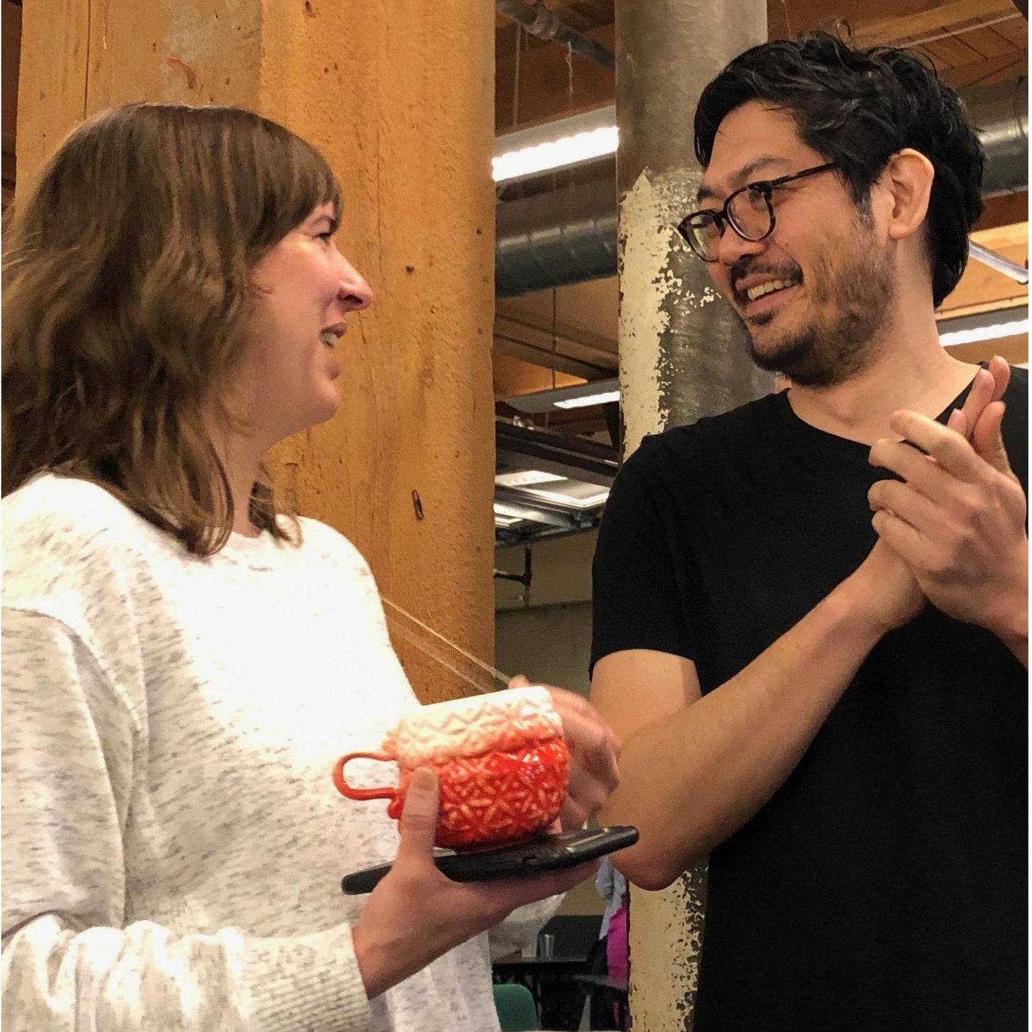 Someone (Mary Ellen Owen) thought she was being real stealth when she captured this picture of us when we first started dating...but we totally knew what was up.
