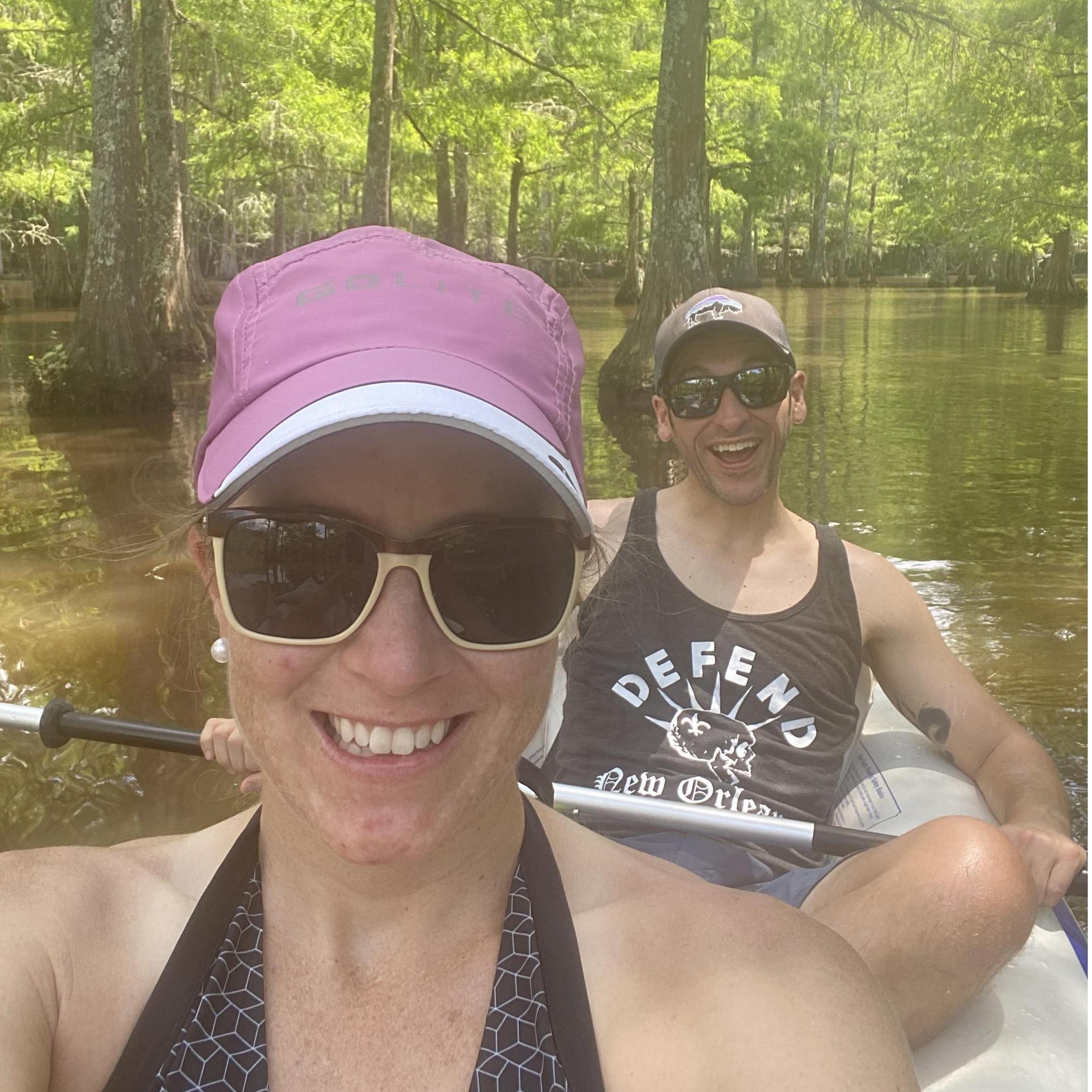 Sarah actually let Matt take her on a water-faring vessel in Houston... brave
