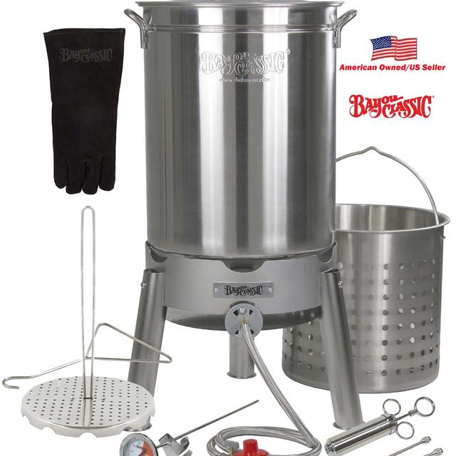 Turkey Deep Fryer Oversized 44 Quart Stainless Steel "Big Bird" Kit by Bayou Classic