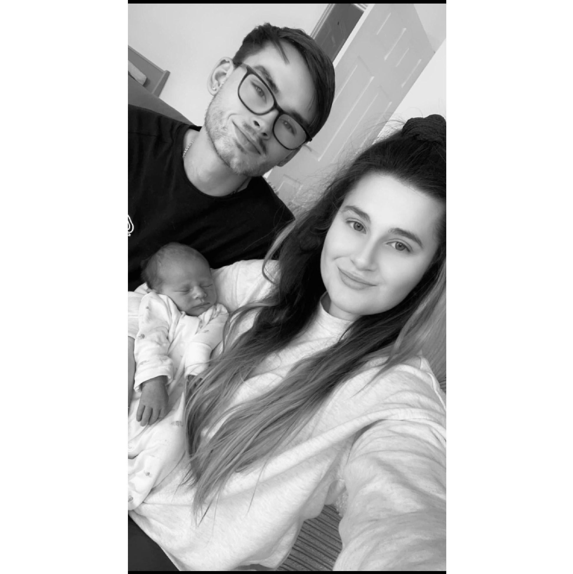 Our first picture with Logan as mum & dad!