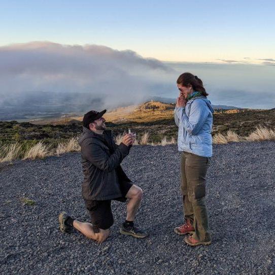 Rami proposed to Melissa on Haleakala. It was the most epic proposal of all time.