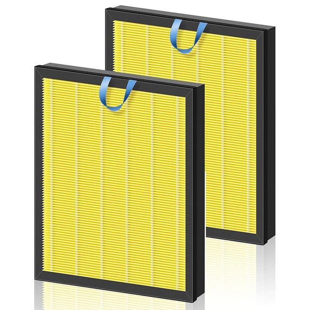 Vital 200S Pet Care Replacement Filter for LEVOIT Vital 200S and Vital 200S-P Air Purifier, H13 True HEPA and High-Efficiency Activated Carbon Filter, Vital 200S-RF-PA, LRF-V201-YUS, 2 Pack, Yellow