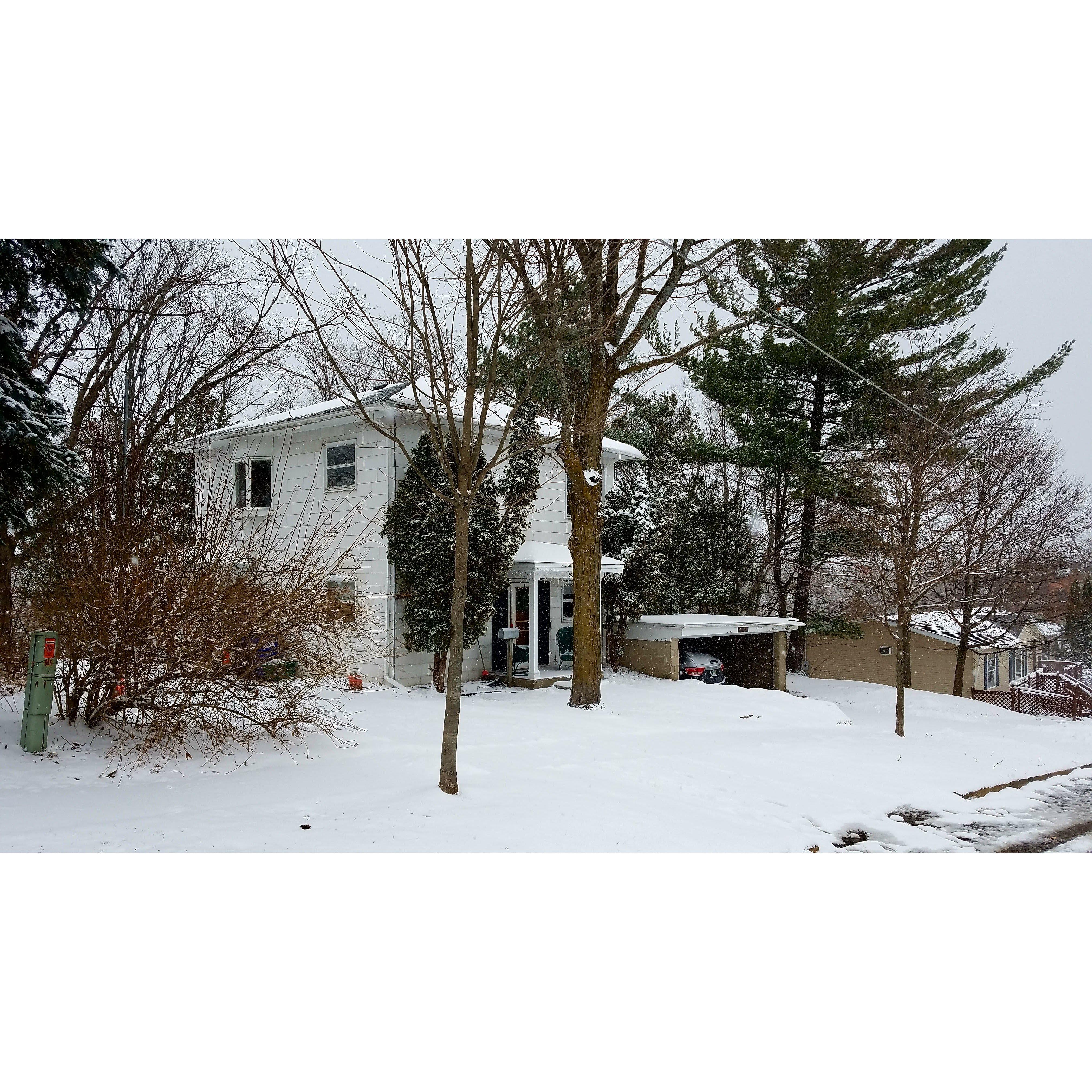 Who remembers the little house on top of the hill? Our first apartment together, December 2017