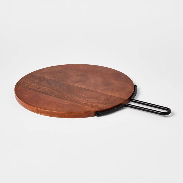 18" x 13" Wood Round Serving Board - Threshold™