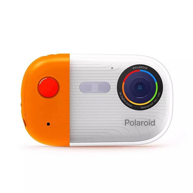 Polaroid Underwater Camera 18mp 4K UHD, Polaroid Waterproof Camera for Snorkeling and Diving with LCD Display, USB Rechargeable Digital Polaroid Camera for Videos and Photos (Orange (4K))