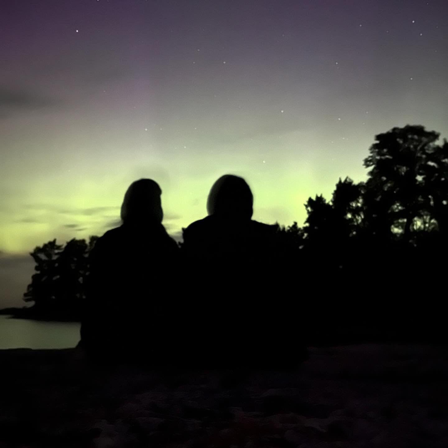 Northern lights came out in Voyageurs on our 6th month anniversary trip.