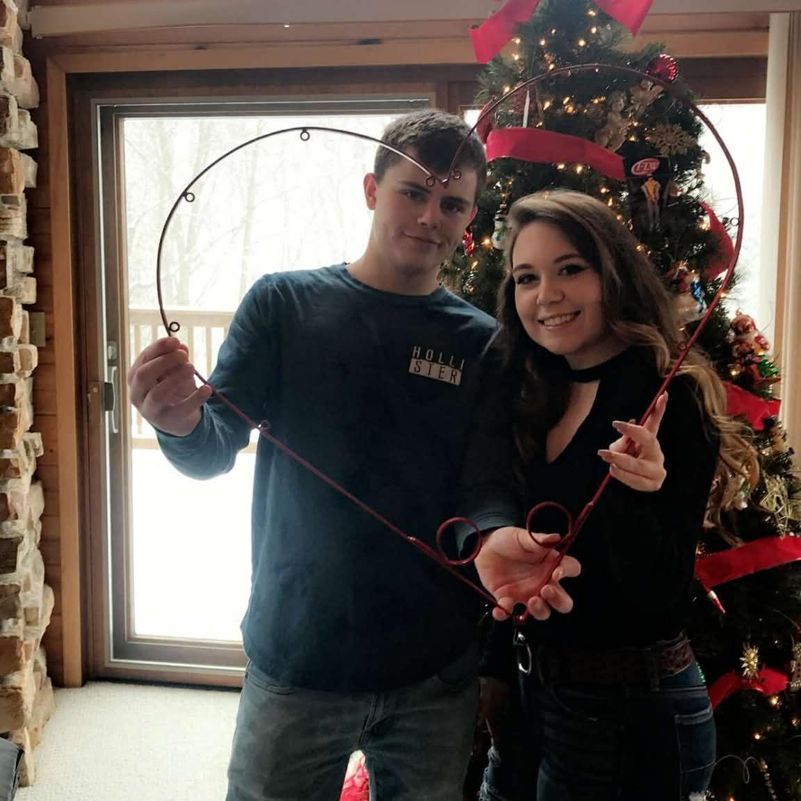 The fishing pole heart he made me for my birthday that's still hanging up in our room today.