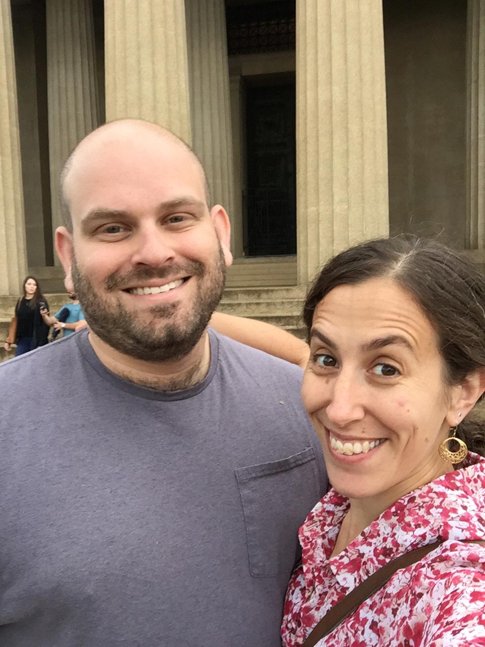 Visiting the replica of the Parthenon in Nashville’s Centennial Park!