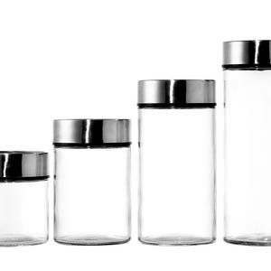 Glass Food Jar Containers with Date Dial Lids