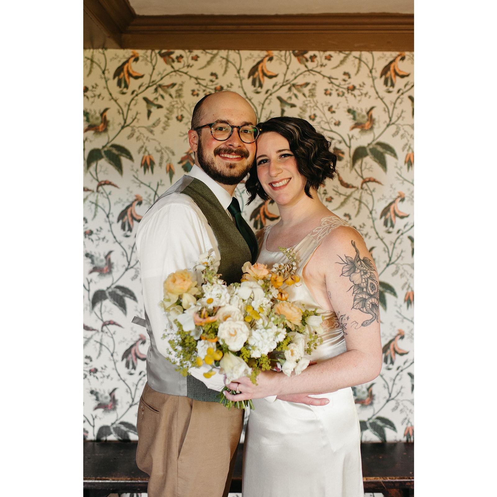 The interior of Hooper-Hathaway House, located on the House of the Seven Gables property, featured what can only be described as wallpaper goals and was the perfect place to relax before the event.