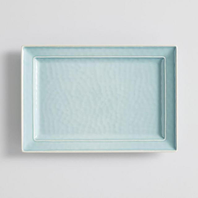 Cabana Melamine Rectangular Platter - Turquoise