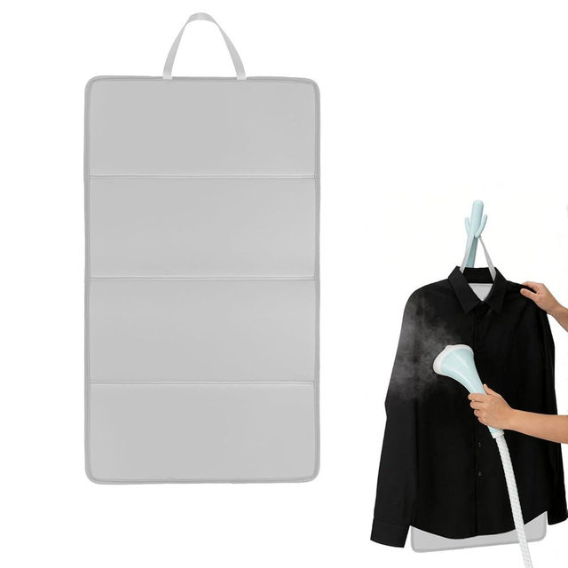Over the Door Ironing Board, Steam Board for Clothes, Foldable Steam Board with Heat-Resistant Pad for Vertical Steaming in Small Spaces