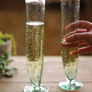 Kalalou Tall Recycled Champagne Flute - Set of 6