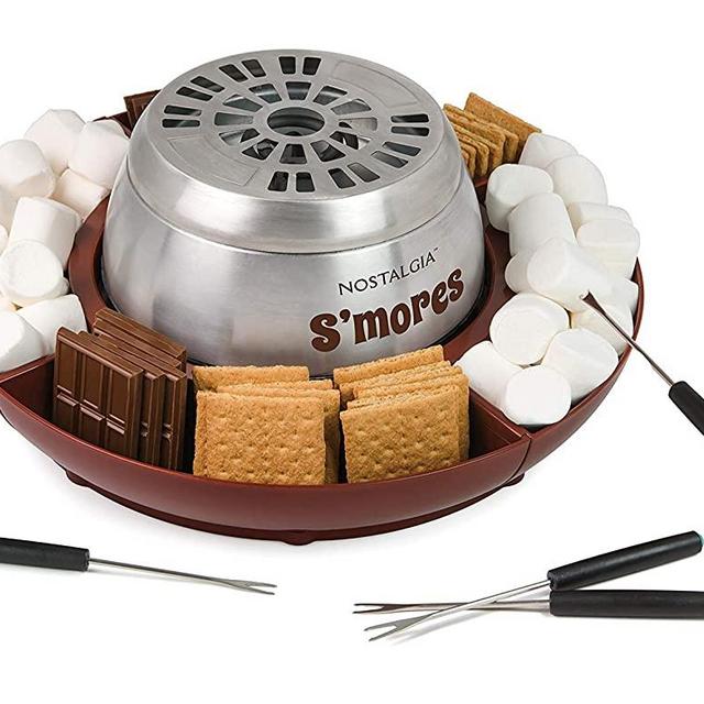 Nostalgia LSM400 Indoor Electric Stainless Steel S'mores Maker