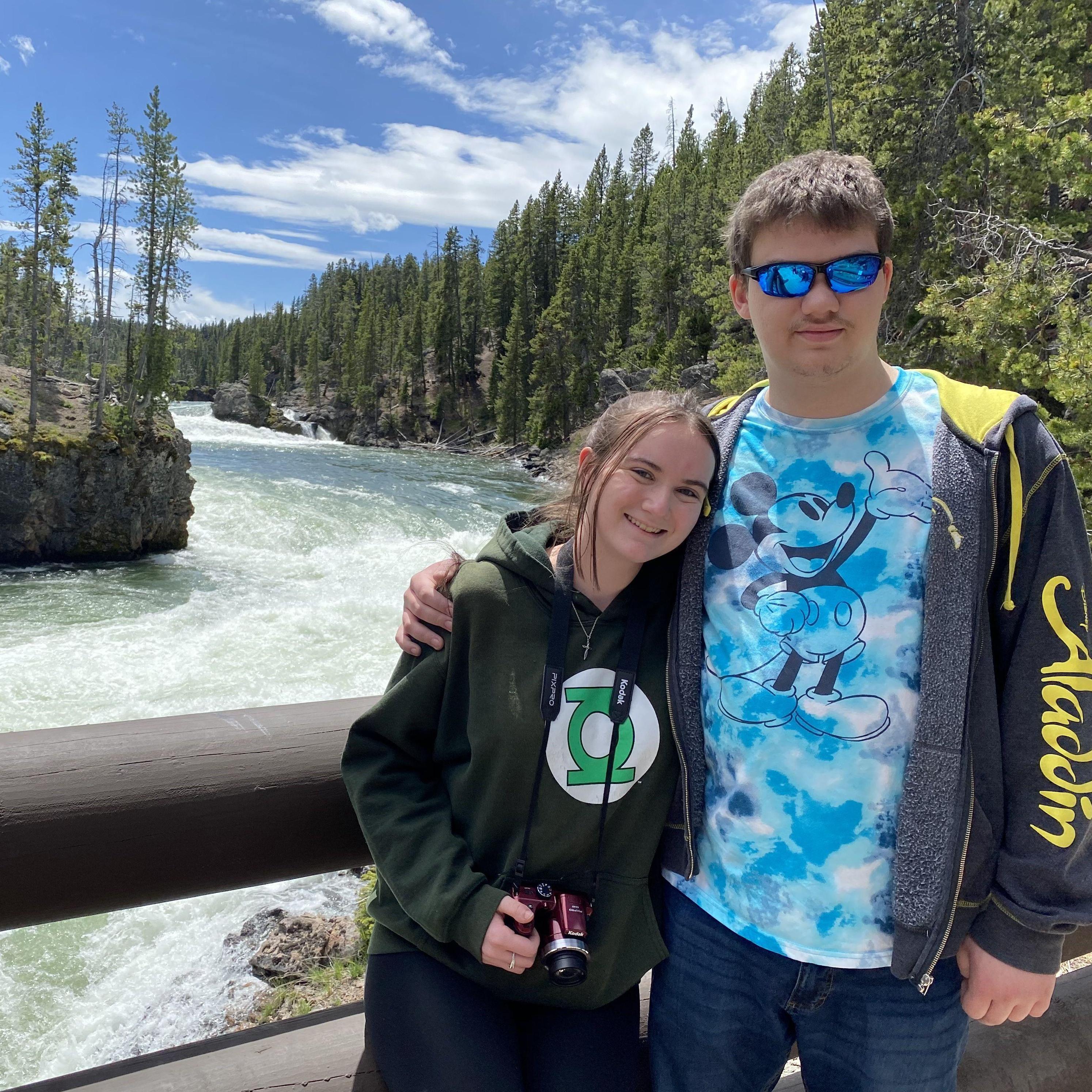 A beautiful waterfall at Yellowstone