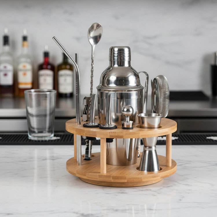 Legacy, Lazy Susan 12-Piece Bar Tool Set | Zola