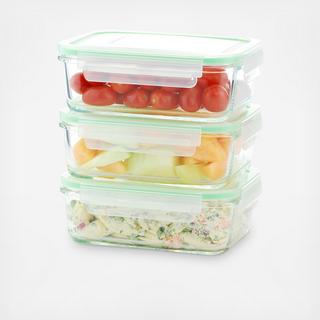 Glassworks Medium Rectangular Container, Set of 3