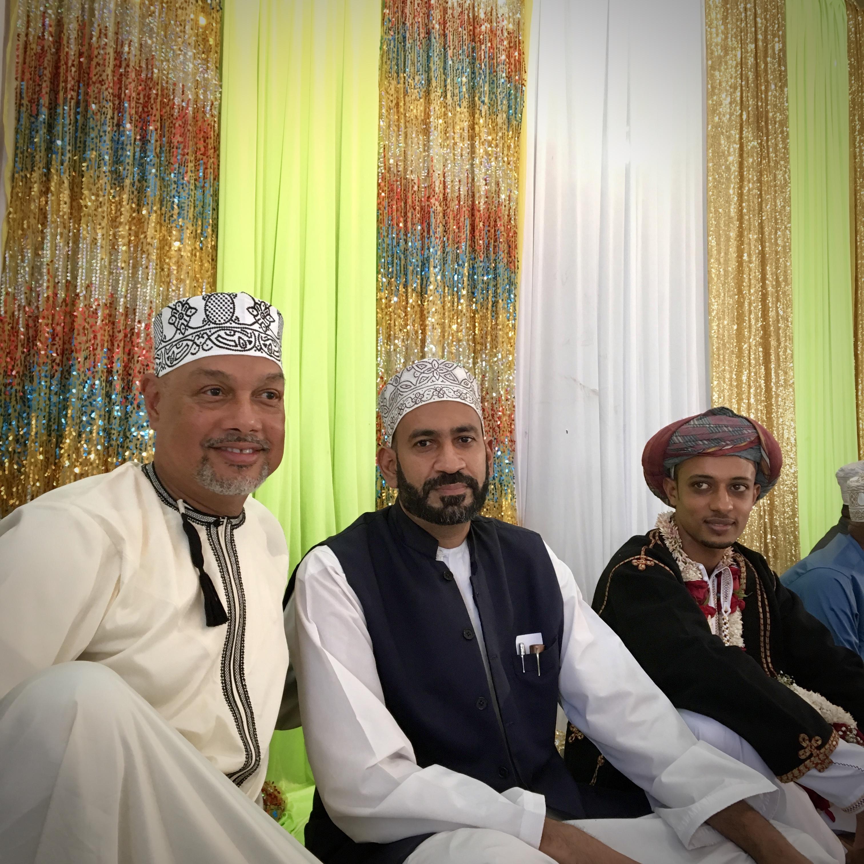 Iman's father, the qadi and the groom during the nikah marriage ceremony (Friday, July 12, 2019)