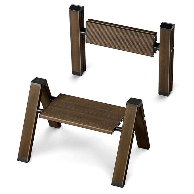 Mayi Plus Aluminum Portable Step Stool, Foot Stool, Lightweight Foldable Foddler Stepping Stool, 220 lbs Capacity Step Stool for The Kids, Indoors and Outdoor,Kitchen, Bedroom, Office, Rv