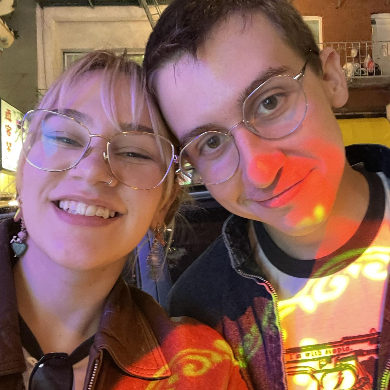 Maddy & Lewis in Chinatown San Francisco. December 2023