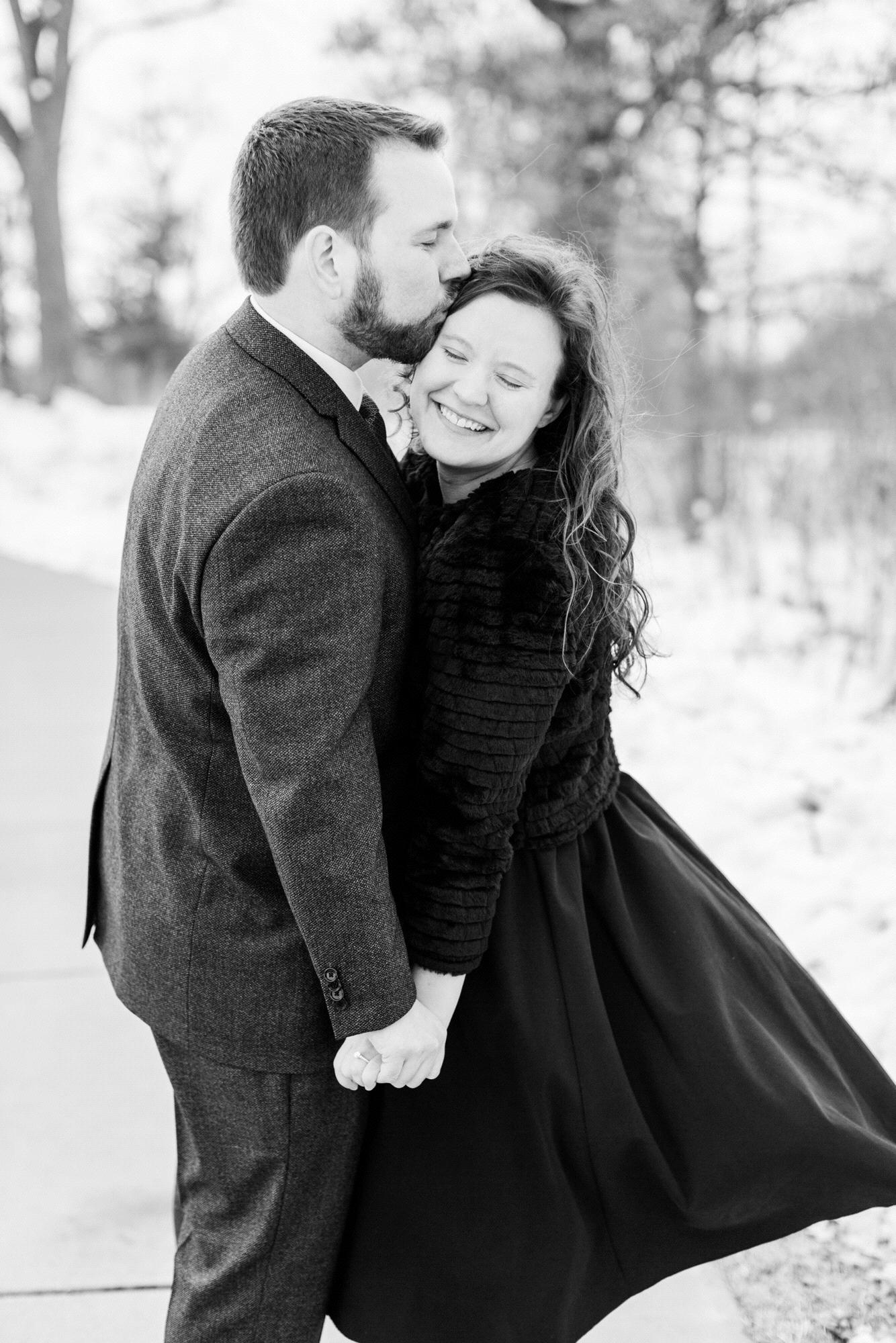 Engagement Photos at Silverwood Park in St. Anthony, MN - December 7, 2019 (photo credit: Katzie & Ben Photography)