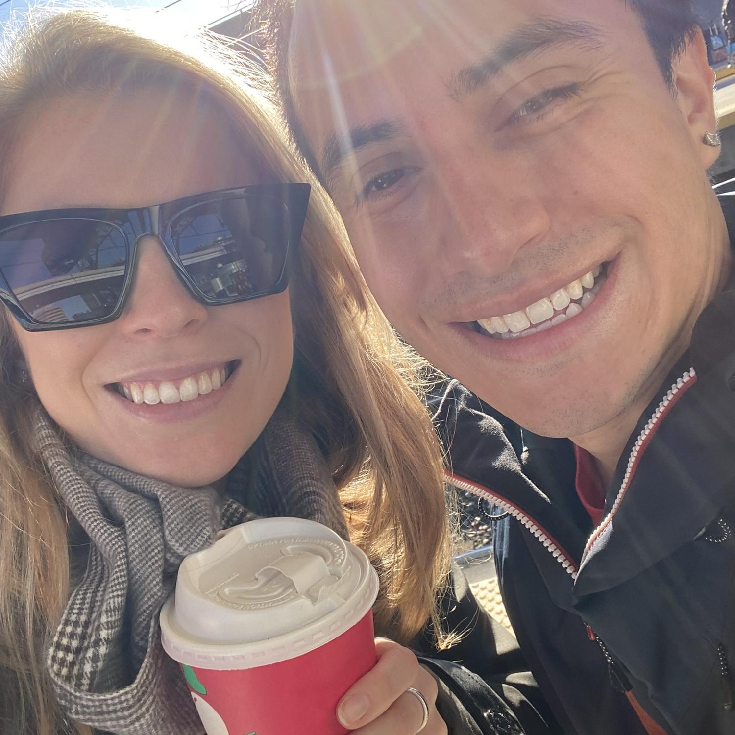 We love grabbing a cup of coffee and strolling around our town.