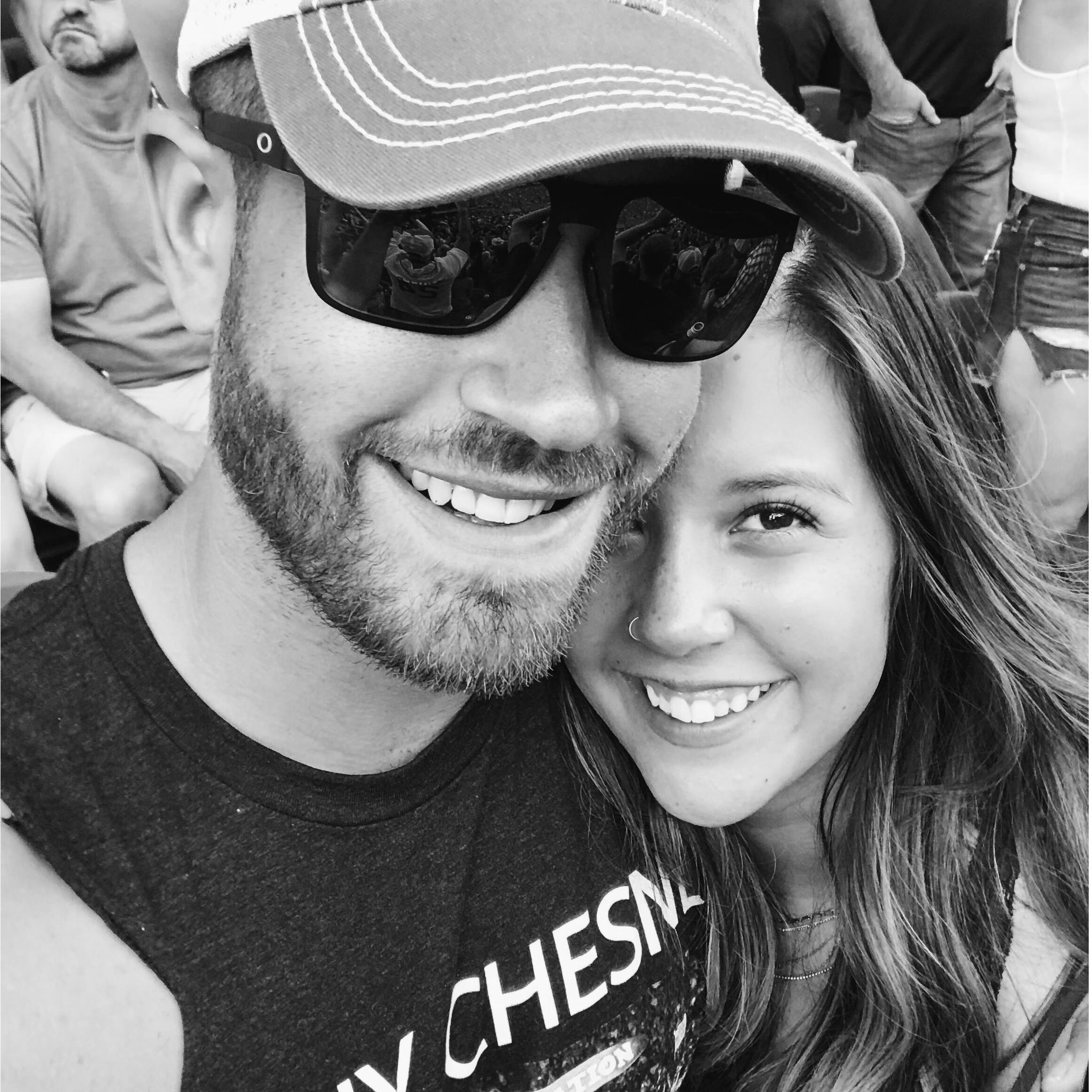 Nothin' but smiles during Brandon Lay, Old Dominion, Thomas Rhett, and Kenny Chesney!