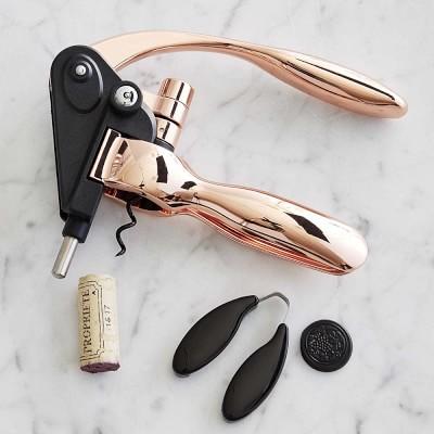 Williams Sonoma Copper Lever Wine Opener & Foil Cutter Set