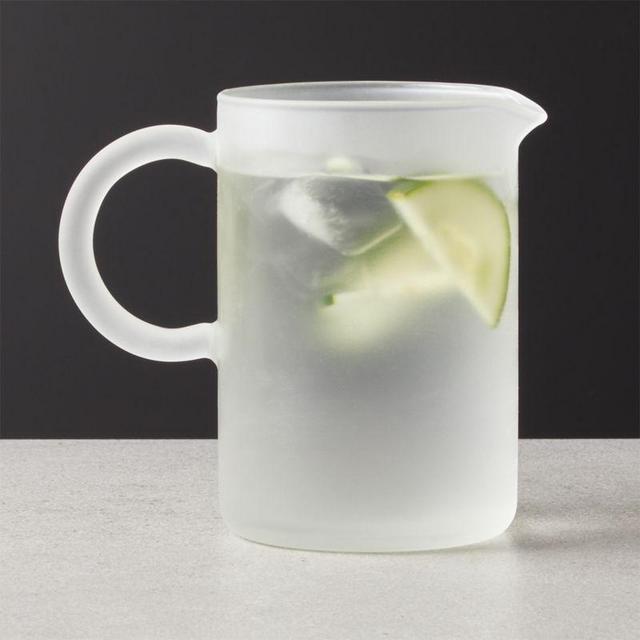 Manual Frosted Glass Mixing Pitcher