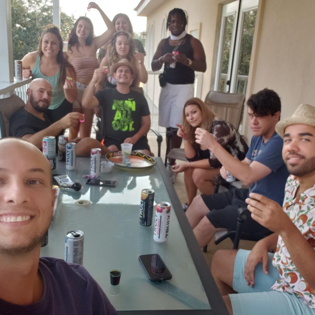 During a visit home in August 2020 the whole group got together to celebrate Whitney’s birthday. This is where Stephen expressed his true feelings and we shared our first kiss…