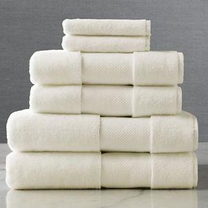 Ivory Bath Towels, Set of Six