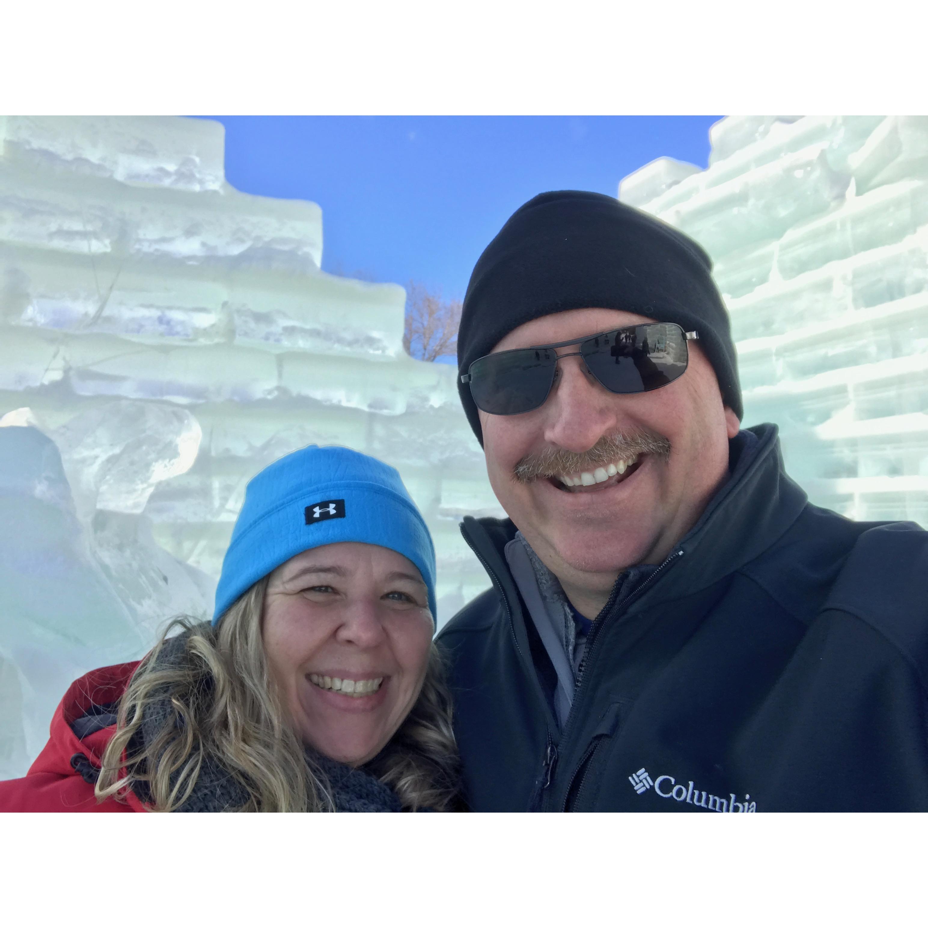 Ice castle in Sanarac Lake