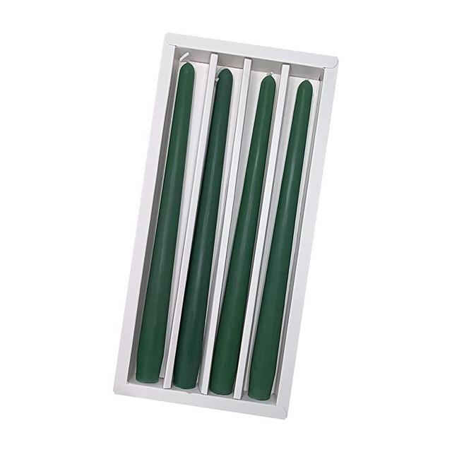 4 PCS Gradient Color Scented Taper Candles Smokeless Candle Long Candles Wax Colored Taper Candles for Decor Wedding,Festival and Special Occasions,10 INCH (SSY-4PC-GREEN-G1)