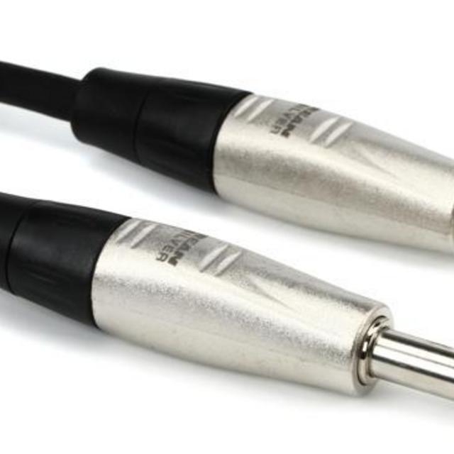 Hosa HSS-005 Pro Balanced Interconnect Cable - REAN 1/4-inch TRS Male to REAN 1/4-inch TRS Male - 5 foot