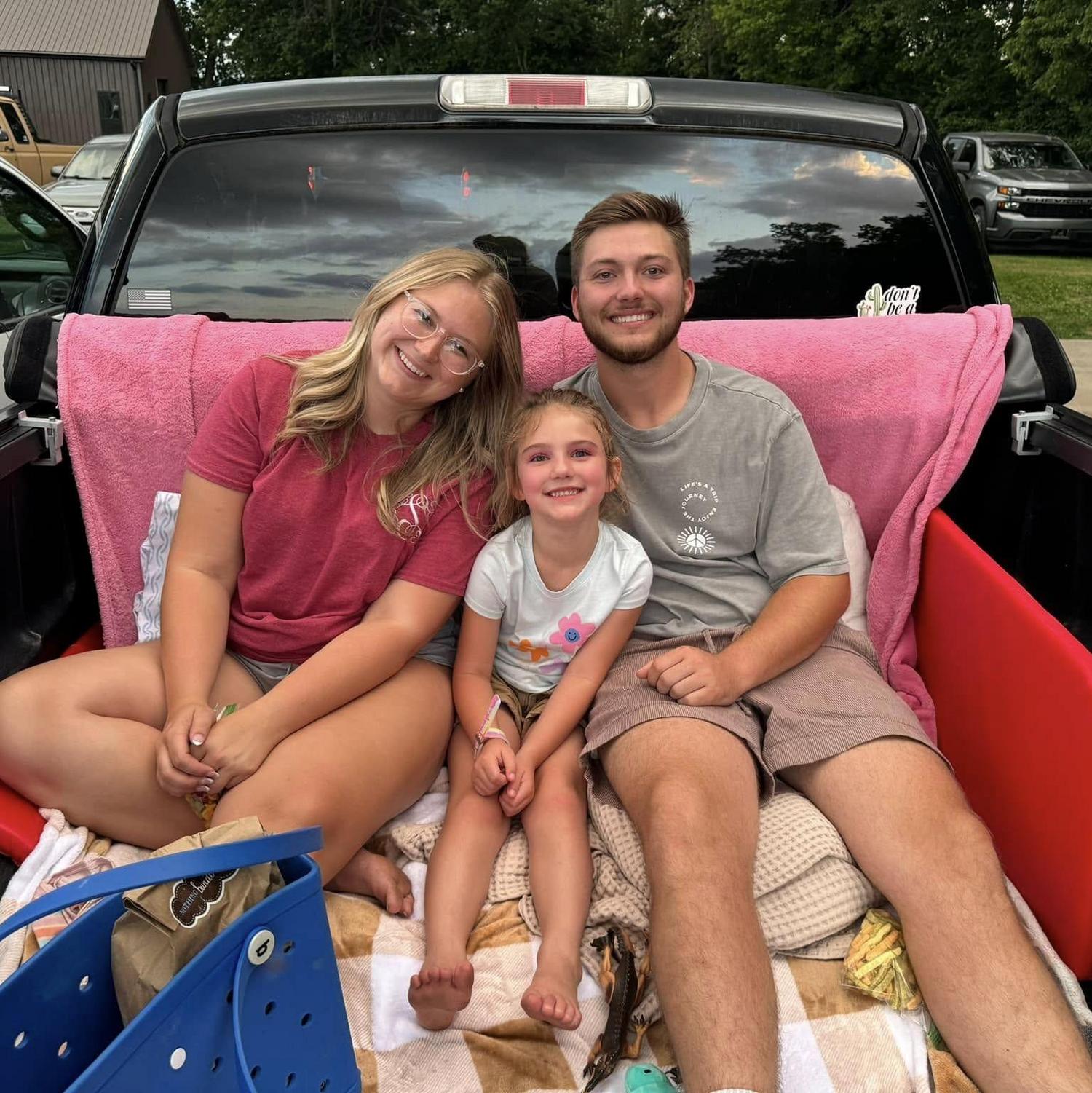 A cozy night at the drive-in filled with snacks, movies, and time together.
