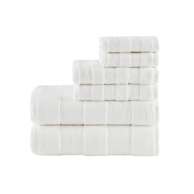 Madison Park Signature Parker Zero-Twist Stripe 6-Pc. Bath Towel Set