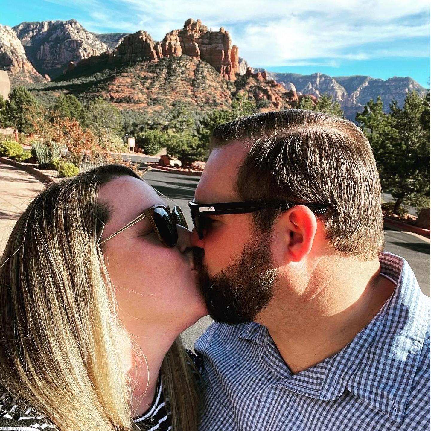 The beginning of our day in Sedona. That day at sunset, he proposed.