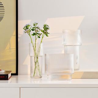Ceva 3-Piece Fluted Glass Vase Set