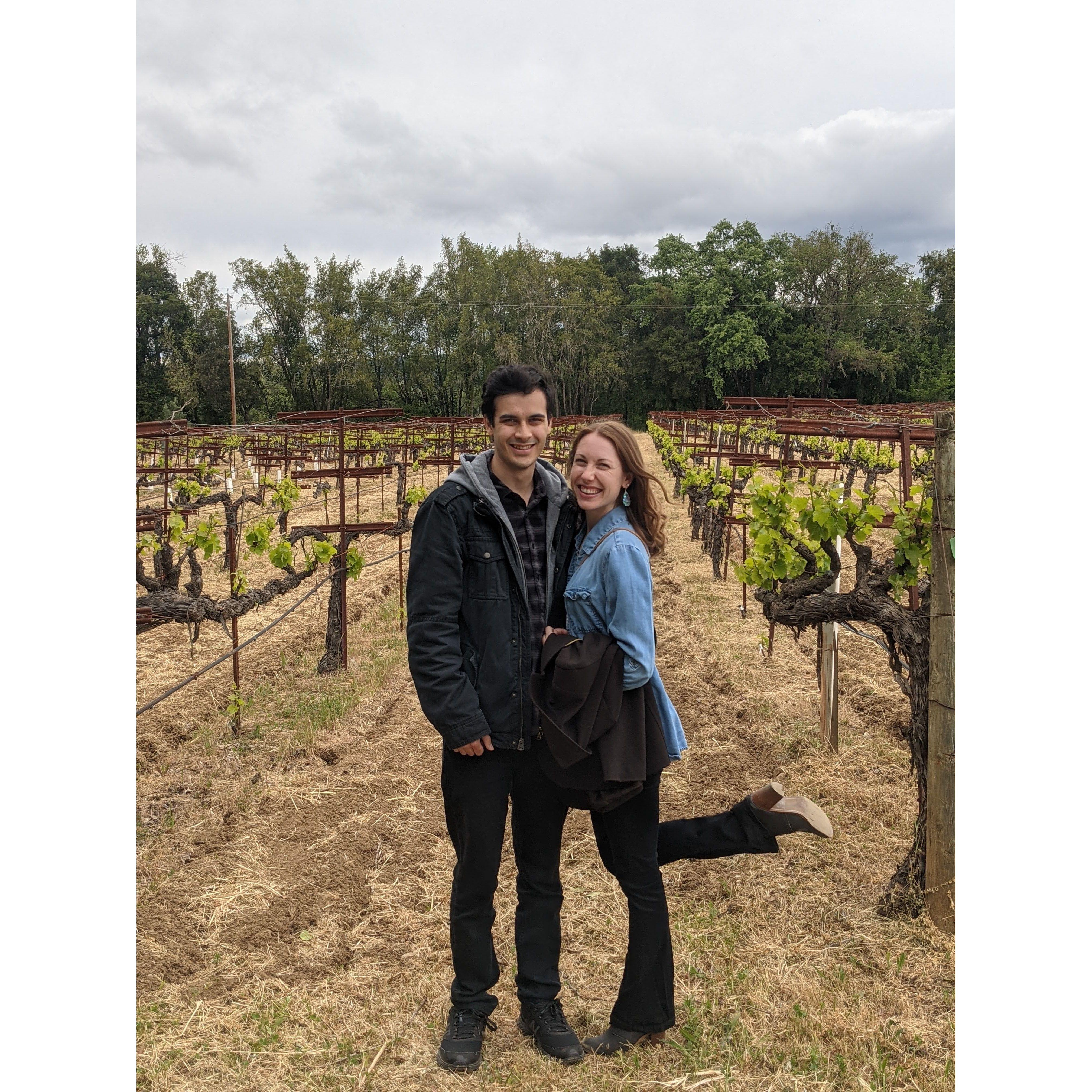 Vineyard photoshoot after our first wine tasting experience with the Blascos (April 2021)