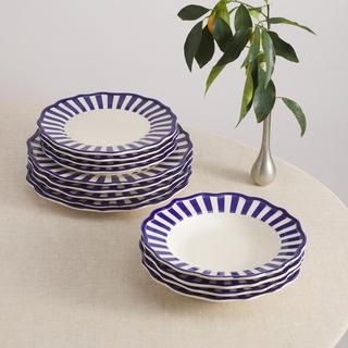 Riviera 12-Piece Dinnerware Set with Pasta Bowl, Service for 4