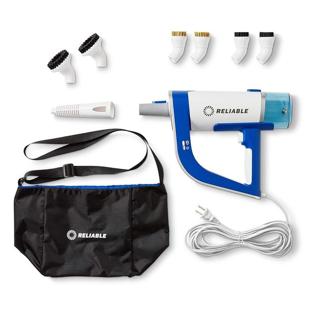 Reliable Pronto 200CS Handheld Steam Cleaner with 8-piece Accessory Kit and Fast Heat-Up Time made for Tile, Grout, Grill, Auto, and More