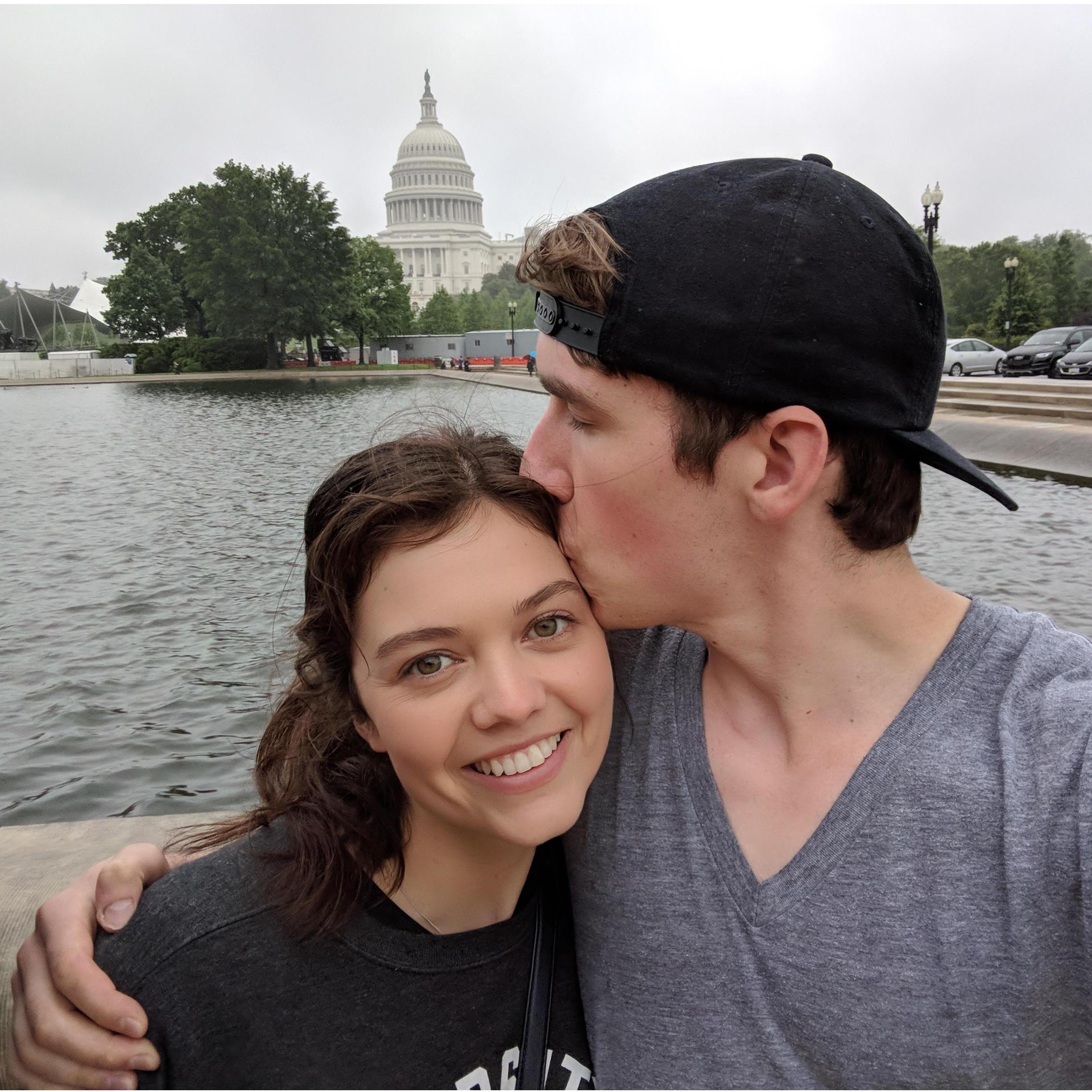 Kisses by the Capitol.