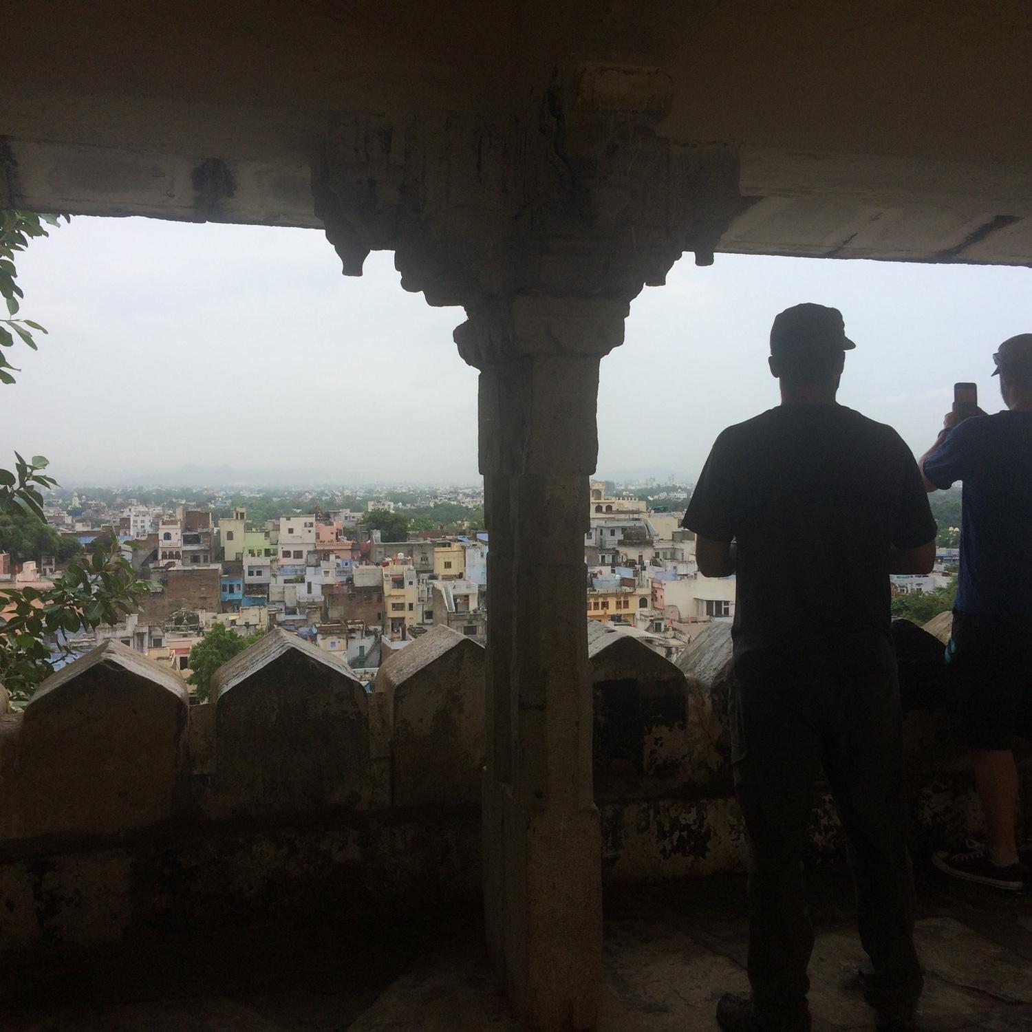 For our third "date", we were both sent to Rajasthan, India for a work project. Here's Ross and a coworker on a day off in Udaipur.