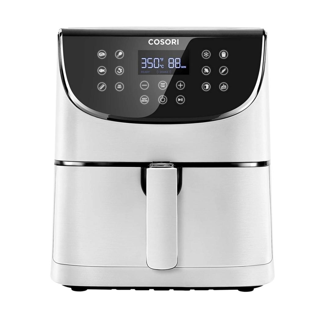 COSORI White Air Fryer Max XL Electric Hot Oven Oilless Cooker LED Touch Screen with 13 Cooking Functions,Preheat and Shake Reminder, Nonstick Basket, 5.8 QT, DIGITAL-Creamy White